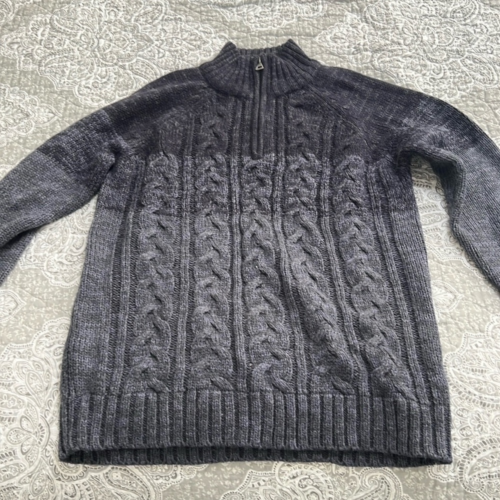 Men’s Quarter Zip Knot Sweater